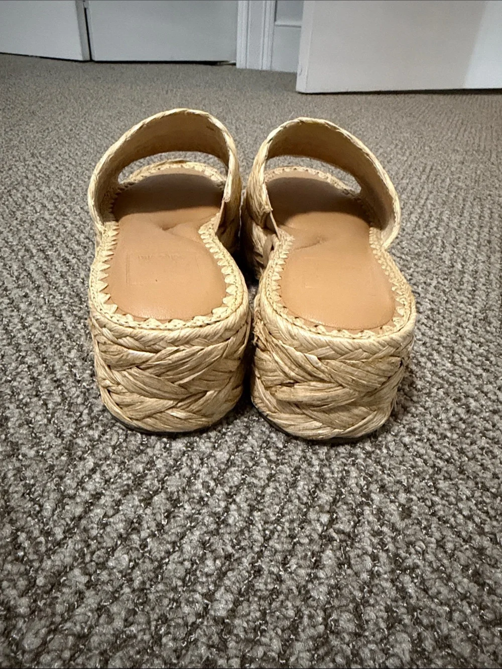 Dolce Vita Tan Woven Espadrille Slide Sandals